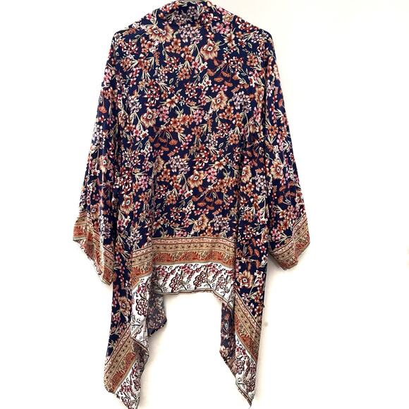 Umgee Boho Floral Open Kimono Size M/L NWT - Picture 2 of 8